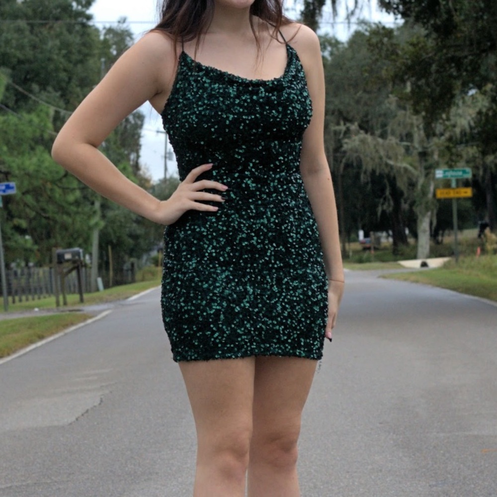 green homecoming dress size extra small